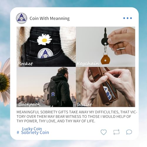 Image of Recovery Triangle 45 Year Sobriety Coin - Silver Roman Numeral NA AA Coins - 1-65 Prime NA /HA /AA Chips and Medallions - Narcotics Alcoholics Anonymous Sober Gifts for Men Women