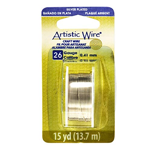 Artistic Wire 26-Gauge Tarnish Resistant Silver Wire, 15-Yard
