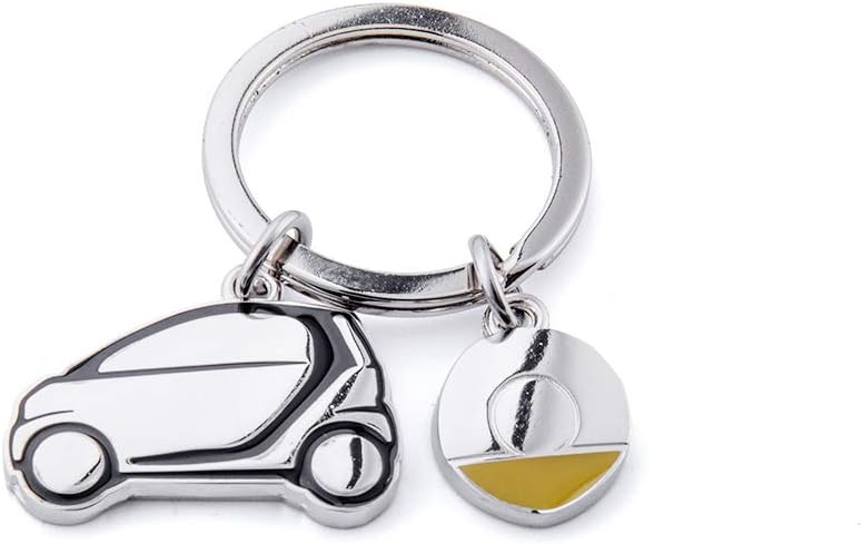 MOTO4U Stainless Steel Smart Car Keychains Car Model Key Chain For Mercedes Smart