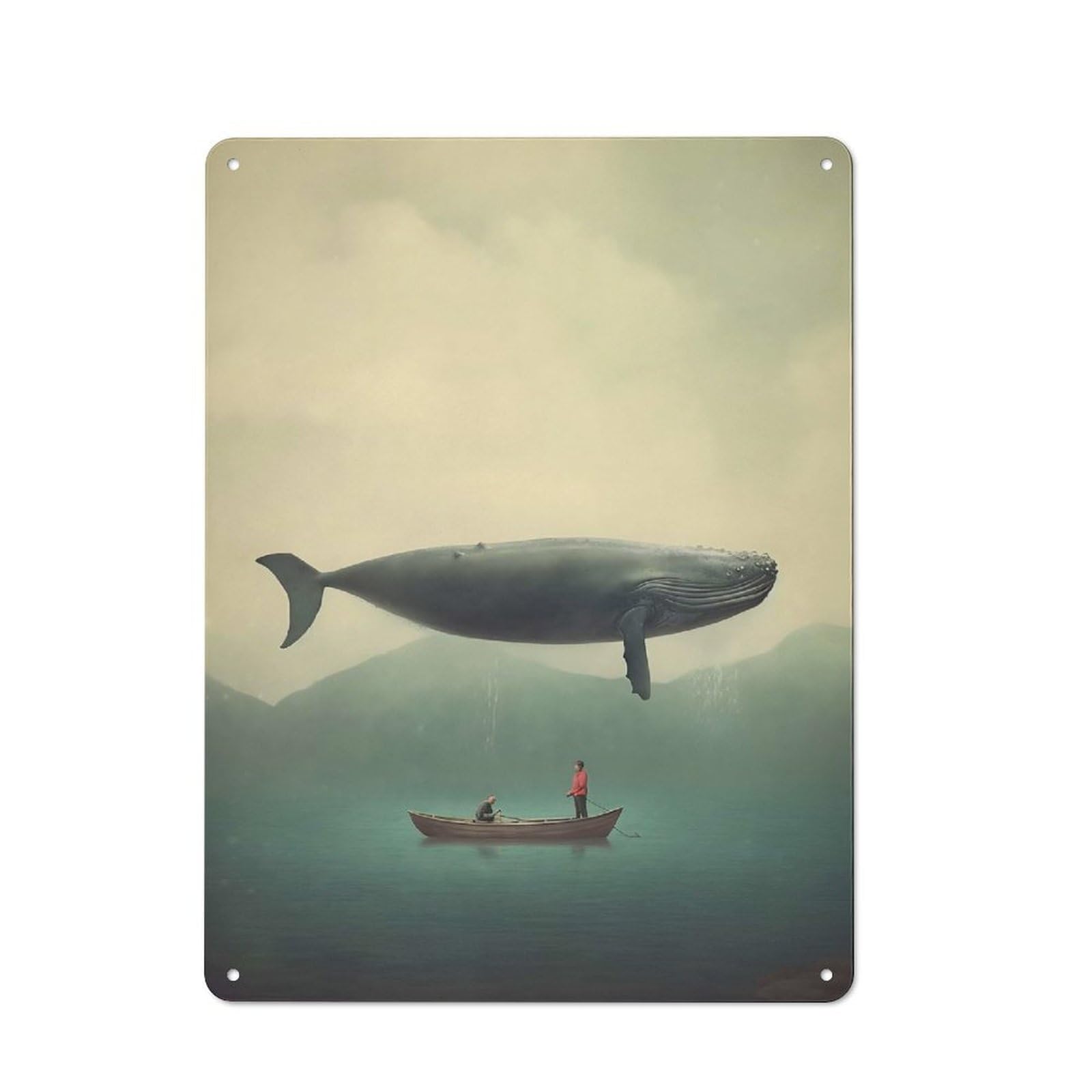 Junmoney Magical Sea 40X30cm Rustic Metal Sign With For Home Office Or Studio, Gift For Studio Owners During The Christmas Season