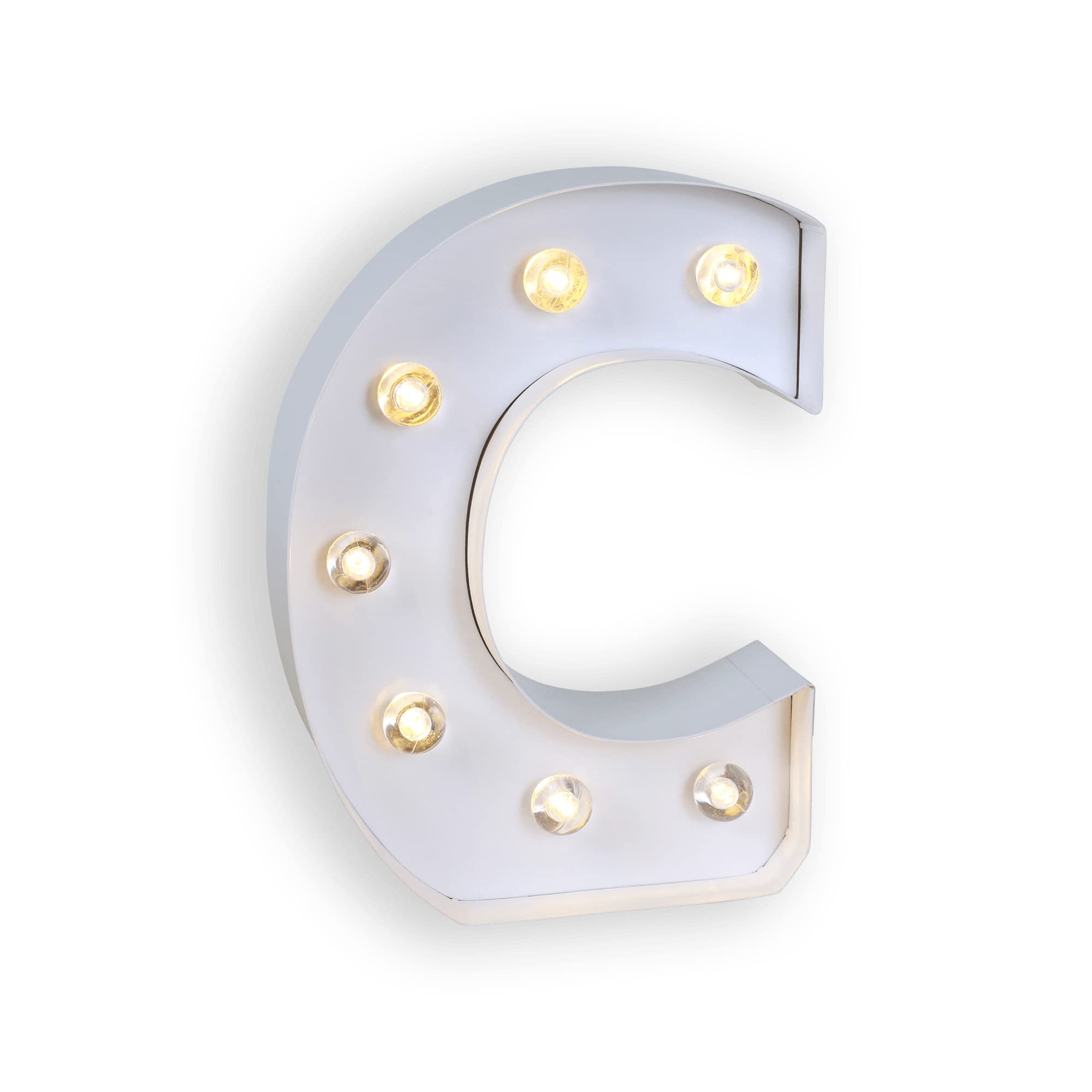 Lumière LED Lettre C Dorée - Décoration Mariage, Alphabet Lumineux En Aluminium (occasion)