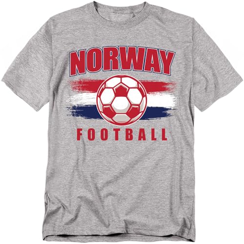 Popfunk Norway World Football Fan Flag Unisex T-Shirt, Athletic Heather, L