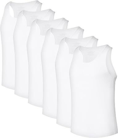 COLORFULLEAF Mens Undershirts Bamboo Rayon Tank Tops Men Crew Neck Stretchy Sleeveless Tank Shirts 3 or 6 Pack