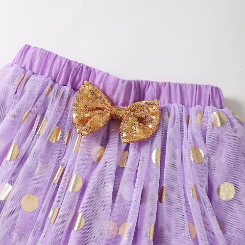 Image of LYSMuch Toddler Girls Long-Sleeve Birthday Outfits Shirt | 2T-10Y Mesh Tutu Skirt Set cake party
