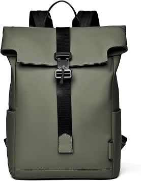 British Style Backpack For Men Daily Back Pack 14-16 Laptop Backpacks Waterproof Student Bagpack MaleGreen