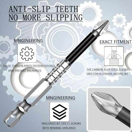 Image of High Magnetic Screwdriver Drill Bit Set, 2025 New Strong Magnetic Durability Screwdriver Drill Bit Set, Anti-Slip Magnetic Electric Screwdriver Set(6PCS*2)