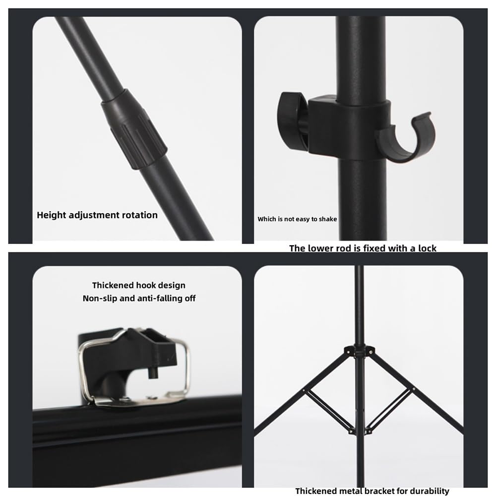60" 72" Schermo per Proiettore con Supporto 4:3 16:9 HD Schermo Portatile per Interno/Esterno，Home Theatre Schermo di Proiezione Anti Rughe(4:3,72inch)