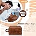 Abbylike Pilot Gifts for Men Toiletry Bag Airplane Gifts for Pilots, 8.66 x 4.72 x 4.72 Inches PU Leather, Suit Grooming, Bathroom & Gym Trip Toiletry Case