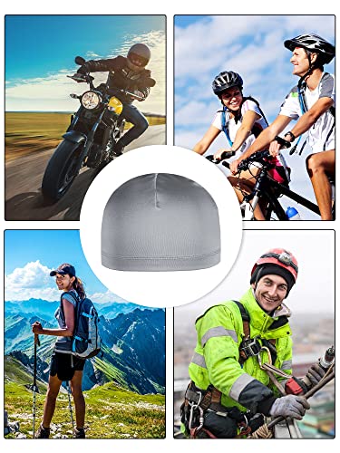 Image of Boao 6 Pieces Cooling Skull Caps Helmet Hard Hat Liner Sweat Wicking Running Beanie Cycling for Men Women