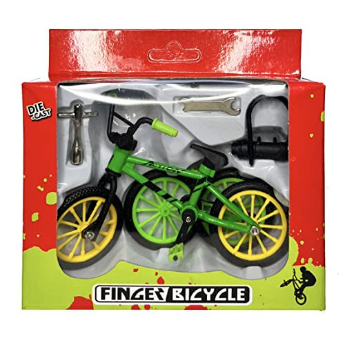 Metal Finger Bike Mountain Bike Toys Functional Kids Finger Bicycle Mini Finger Bmx Set Gift For Kid (Green) #TOP5
