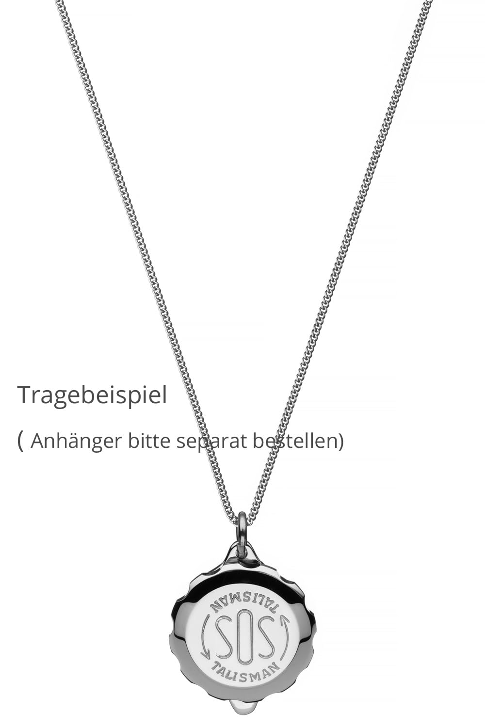 SOS Talisman Anhänger aus Edelstahl, Notfallkapsel für wichtige medizinische Informationen