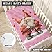 Eheartsgir Lovely Santa Claus Baby Crib Mattress Cover Washable Soft Fabric Baby Nursery Sheet Cradle & Bassinet Mattress Cover with Elastic Strap for Christmas Decor
