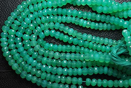 Chrysoprase verte en perles rondelles pour fabriquer vos bijoux bohèmes d'été