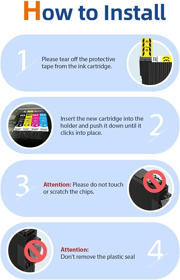 Jhaan 20 Pack 16XL Ink Cartridges Replacement for Epson 16 16 XL Compatible with Workforce WF-2750 WF-2760 WF-2660 WF-2650 WF-2630 WF-2540 WF-2530 WF-2010 WF-2510 - Image 4