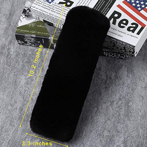 Soft Australian Genuine Sheepskin Wool Auto Seat Belt Cover Seatbelt Shoulder Pad for a More Comfortable Driving, Compatible with All Cars