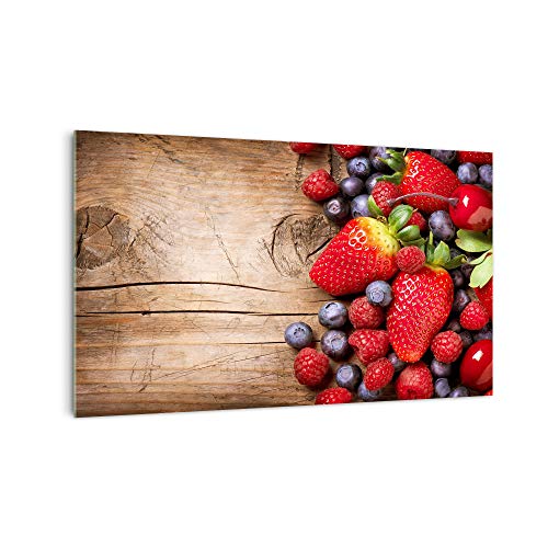 Küchenrückwand 'Leckere Beeren' in div. Größen, Glas-Rückwand, Wandpaneele, Spritzschutz & Fliesenspiegel