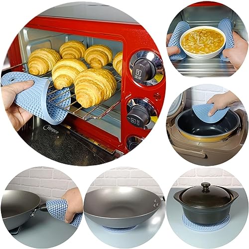 Image of Afrodite 4 PCS Silicone Trivet Mats, Food Grade Silicone, BPA Free, Versatile Silicone Hot Pads for Kitchen, Suitable for Fondue Mats, Can Openers and Spoon Rests