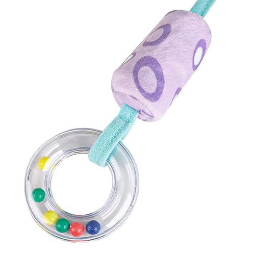 Miniatura 7 de Cochecito de bebé juguete móvil para empacar y jugar, juguetes de mango de techo de coche con sonajero suave para 0 meses + (cielo)