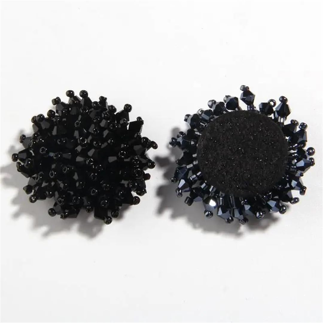 Różne ubrania, perłowe guziki Kryształowe koraliki Rhinestone kwiat przyszyte guziki opakowanie zbiorcze do torebek buty odzież DIY Craft(E23,10PCS)