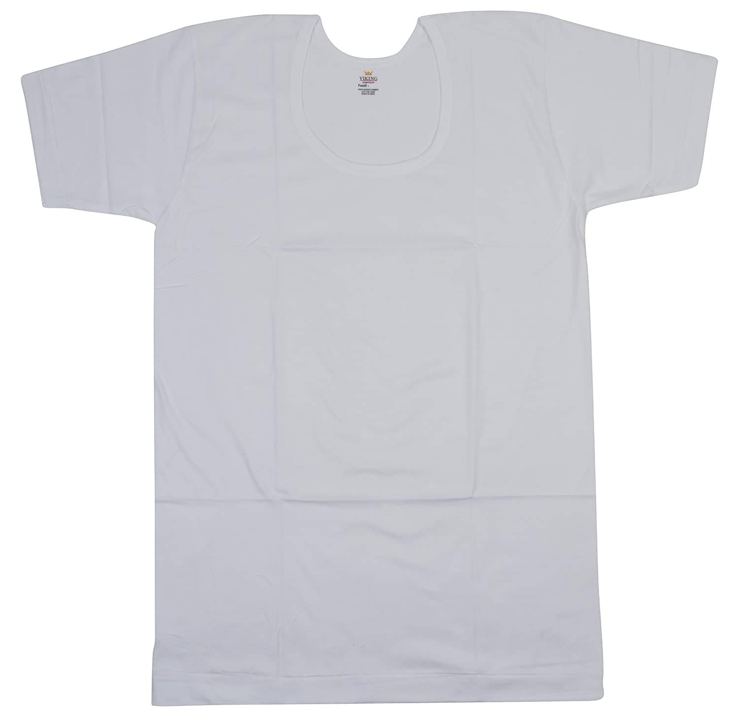 viking Men's Cotton Vest with Sleeve(Pack of 2) - White Colour (90 cm)-picture-54