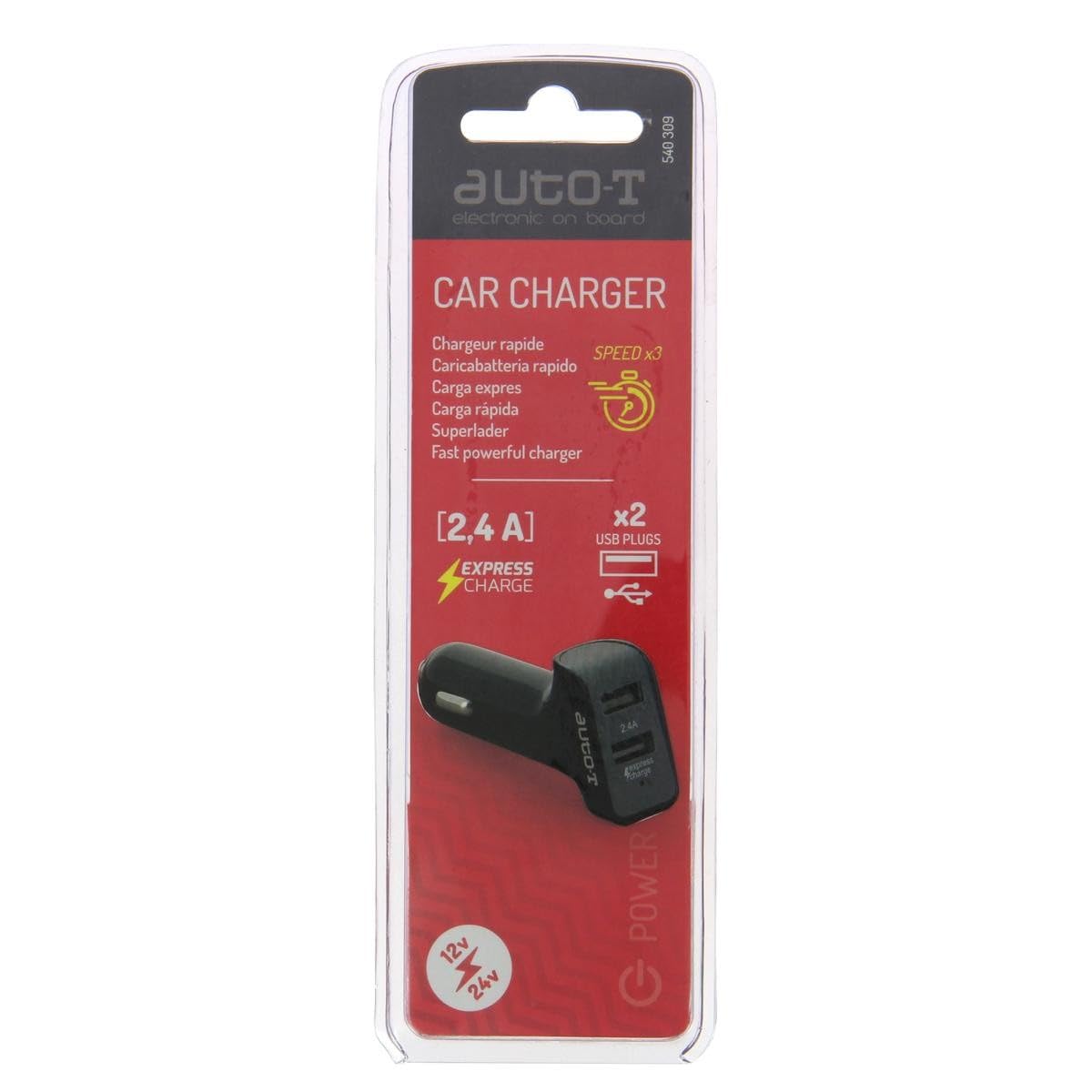 540309 Caricatore 12/24 V 2USB Express Charge 2.4 A