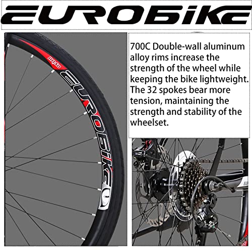 EUROBIKE Road Bike,49 /54cm Frame Road Bicycle for Men and
