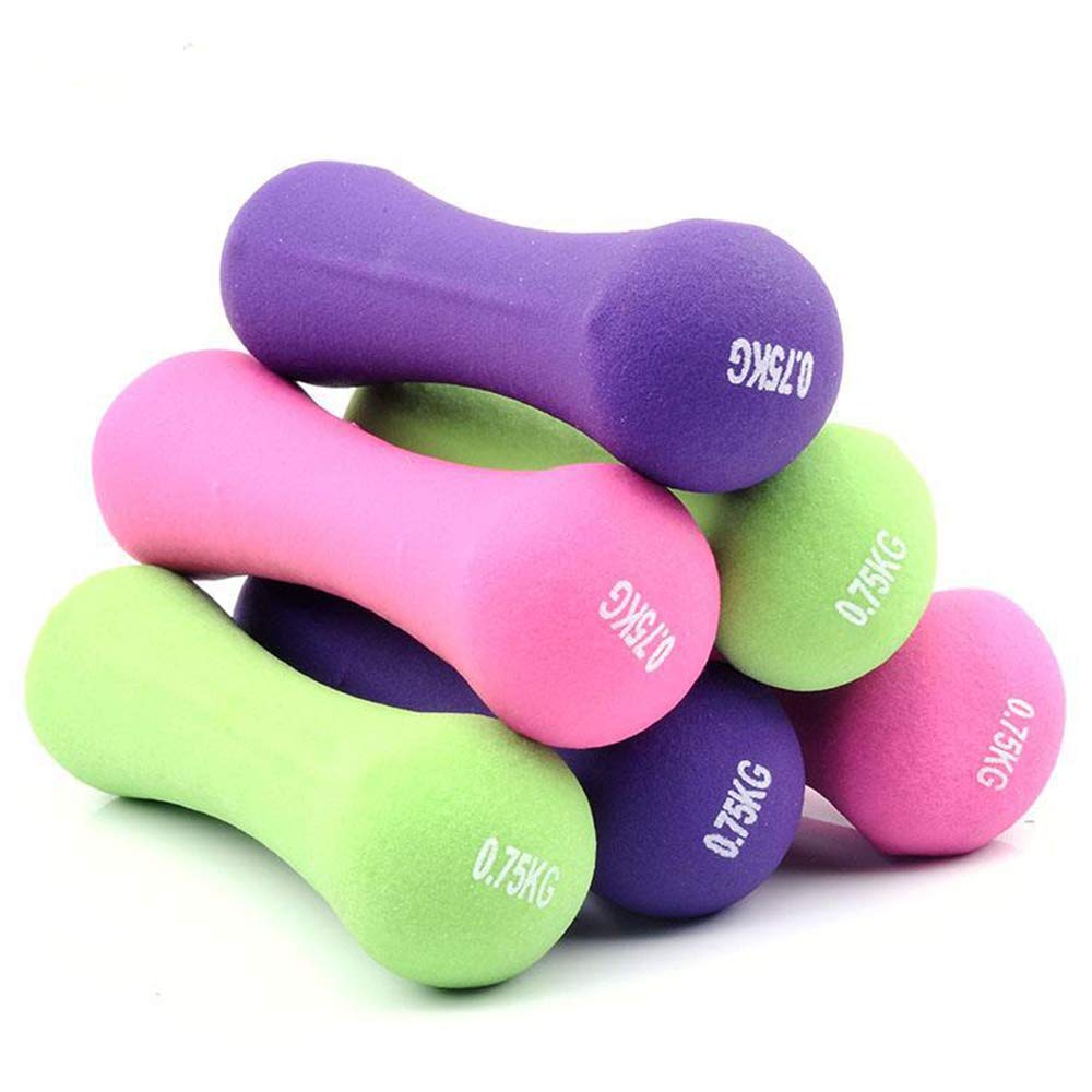 Hantle neoprenowe (1 para) – 0,5 kg – 1 kg lekkie hantle treningowe do ramion, fitnessu, aerobiku, jogi, treningu siłowego, chodzenia i rehabilitacji, różowe, 1 kg (1 para)
