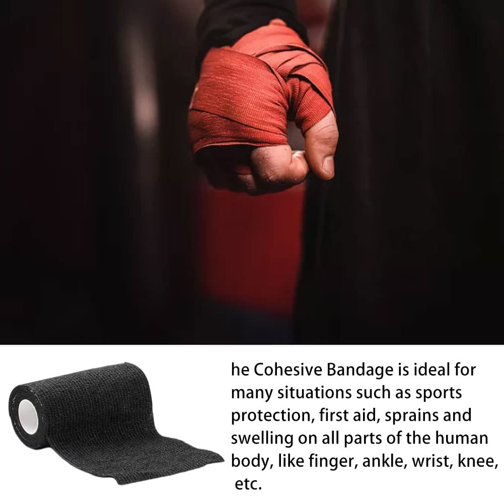 Nastro adesivo, nastro sigillante, nastro autoadesivo, bende avvolgenti coesive Benda elastica Nastro avvolgente for lo sport Benda non tessuta Avvolgere for tatuaggi 4,5 mx 10 cm Blu 12 rotoli (Colo