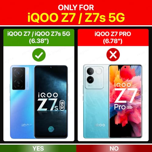 Image of WOW IMAGINE Shock Proof Flip Cover Back Case Cover for iQOO Z7 5G | iQOO Z7s 5G (Flexible | Leather Finish | Card Pockets Wallet & Stand | Black)