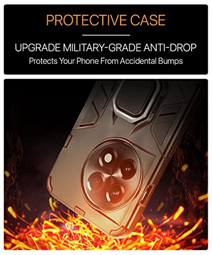 Image of WOW IMAGINE Shock Proof Back Case Mobile Cover for 1+ OnePlus 11R 5G | Bumper Back Cover Case (Tough Armor | Hybrid PC + TPU | Full Protection with Ring Holder & in-Built Kickstand | Black)