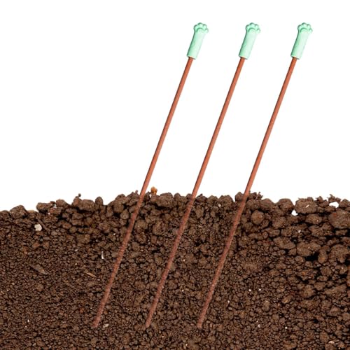 Generisch Feuchtigkeitsmesser | 3-teiliges Ton-Gartengerät, Pflanzen-Bodenfeuchtigkeitsmesser – für Rasenstation, Gewächshaus, Pflanzgefäß