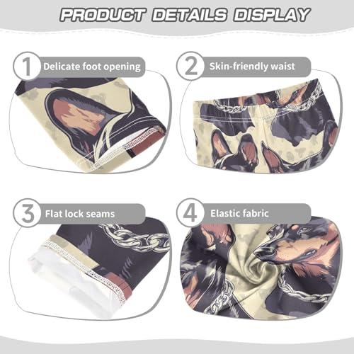 Doberman Girls Leggings,Workout Leggings for Girls Toddler Athletic Legging Size for 3-10T3