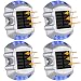 LEDMO Upgraded Solar Deck Lights Solar Powered Outdoor Waterproof Solar Dock Lights 4 Pack(Blue)
