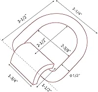 Vista 4 de Yaegoo 8 anillos en D forjados soldados resistentes de 1/2 pulgada, anclajes de amarre de anillo en D de acero para camiones remolques, límite