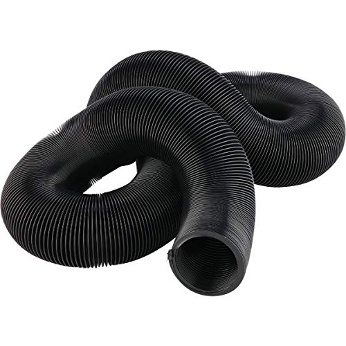 Image of Camco 20-Foot RV Sewer Hose | Features a Durable HTS Vinyl Construction, Designed to Work with Threaded and Slip Fittings, and has a 3-Inch Diameter Opening (39611), Black (Pack of 2)