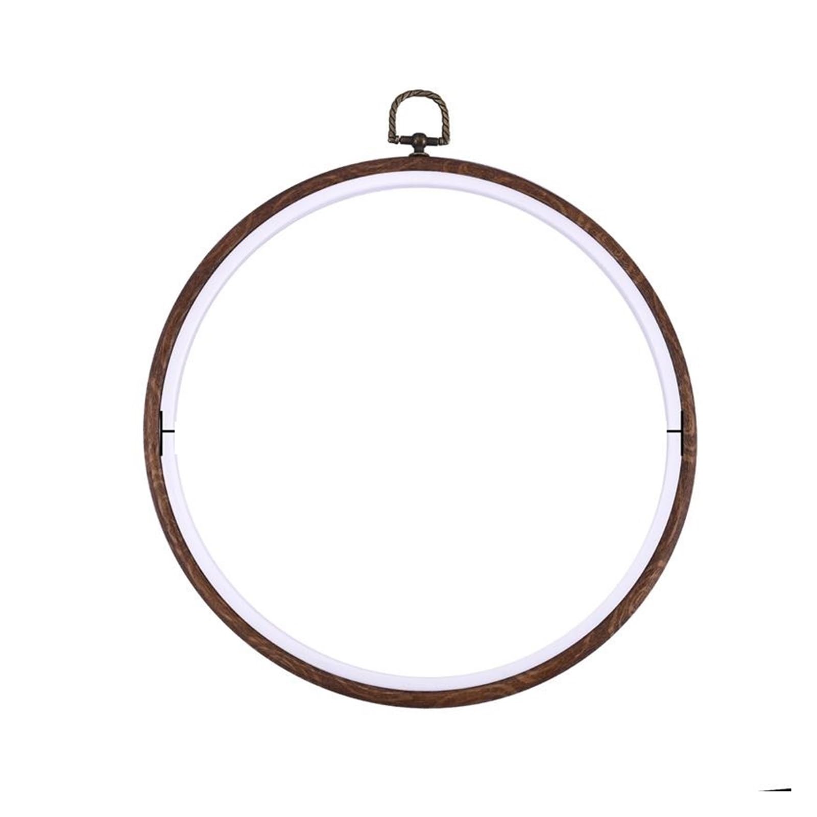 CHUDOU Mini Embroidery Hoop Set Round Oval Wooden Color Embroidery Hoops Frame Set Plastic Hoop Rings for DIY Cross Stitch Needle Craft Sewing Tool(23.5cm)
