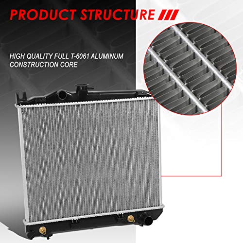 Image of Auto Dynasty Radiator Compatible with 1987-1999 Dodge Dakota 2.2L 2.5L 3.9L AT MT, 225 Inches Core DPI 981 Factory Style 1-Row Cooling Radiator, Aluminum Core
