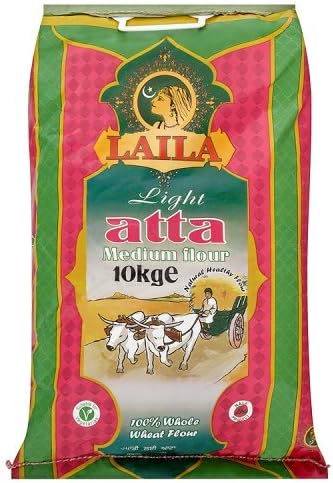 Laila Atta Light Medium Flour 10kg Amazon Co Uk Grocery