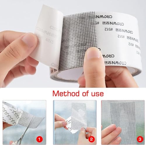 Image of Dialust Mosquito net Patch Repair Tape, Window Screen Repair Tap, Strong Adhesive & Waterproof Window Mosquito net Covering Mesh Tape for Door Tears Holes Screen Patch Repair (200Cm X 5CM) (net Tape)