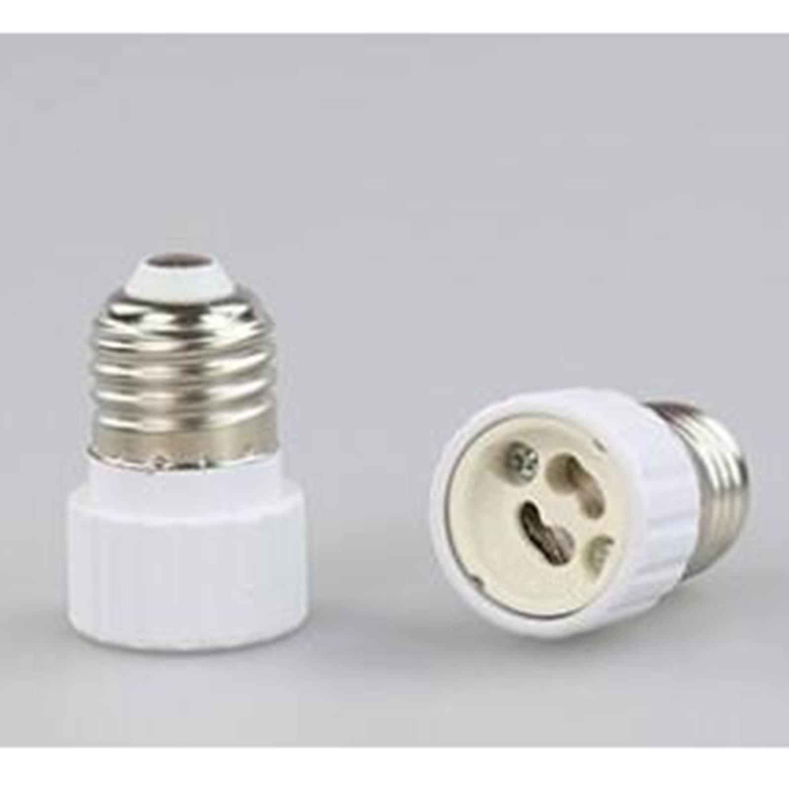 YSJJZRL E14/E27/B22/GU10/G24/E40 Socket Extender Lamp Bulb Socket Extension Lamp Holder Adapter (2 Pcs,E27 to GU10)