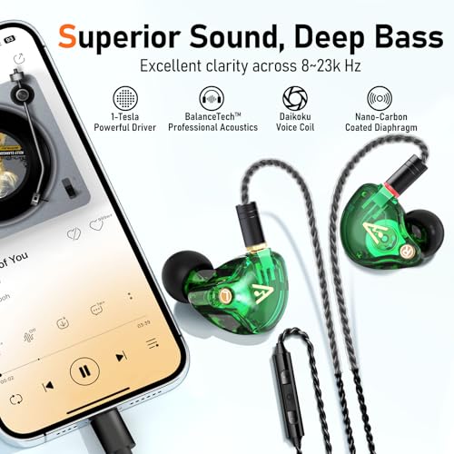 Image of Audiovance Vibes 202MC USB-C HiFi Wired Earbuds, Type-C Headphones with Mic