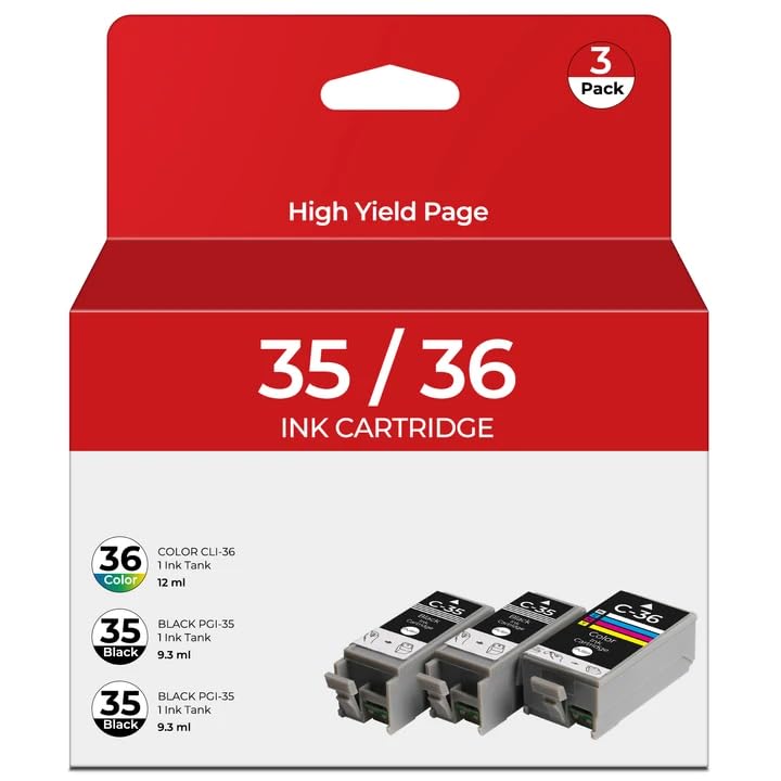 Cartuchos de tinta PGI-35 CLI-36 compatibles de repuesto para impresoras PIXMA iP100 TR160