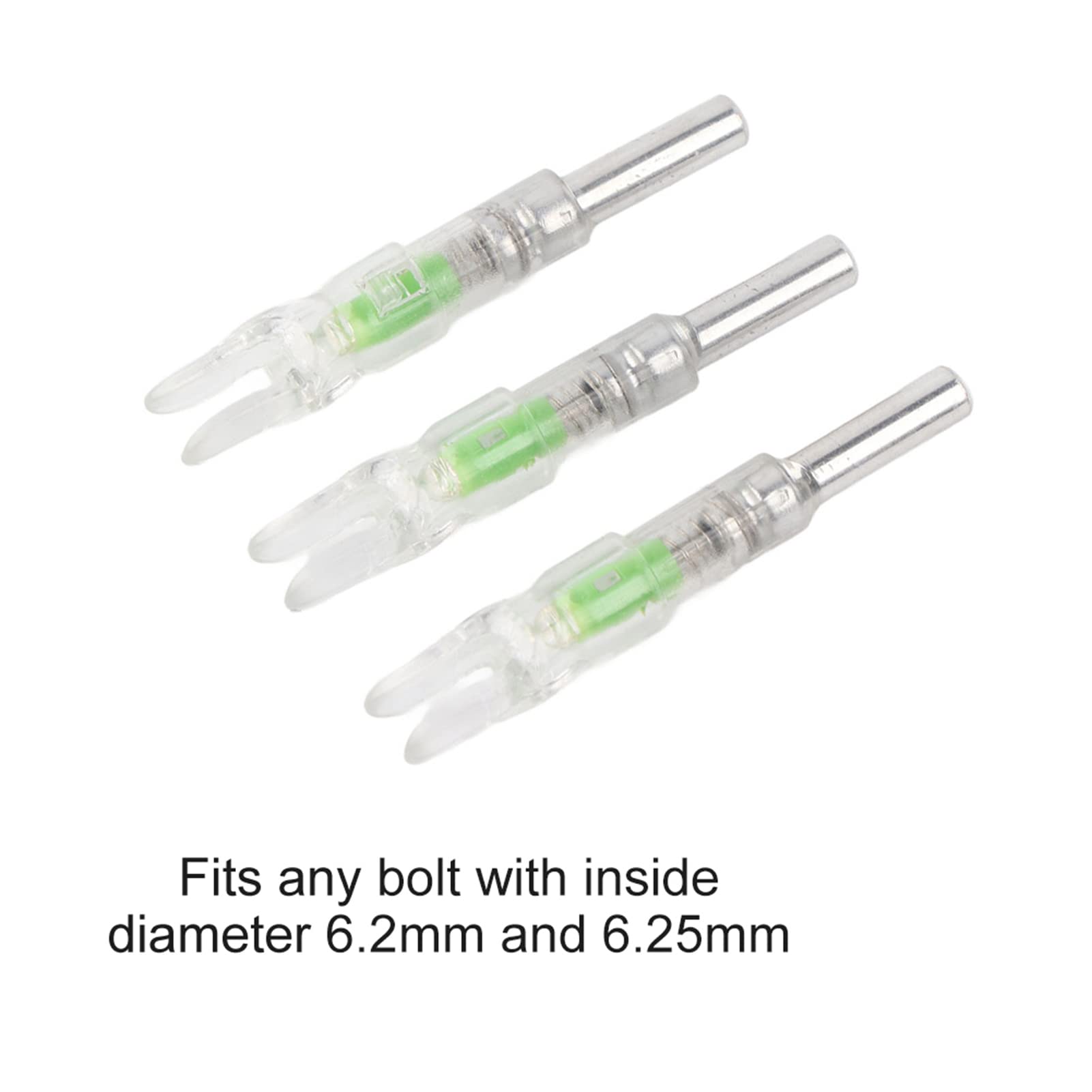 Flèche de tir à l'arc, encoches éclairées par LED, 6.2/4.2mm