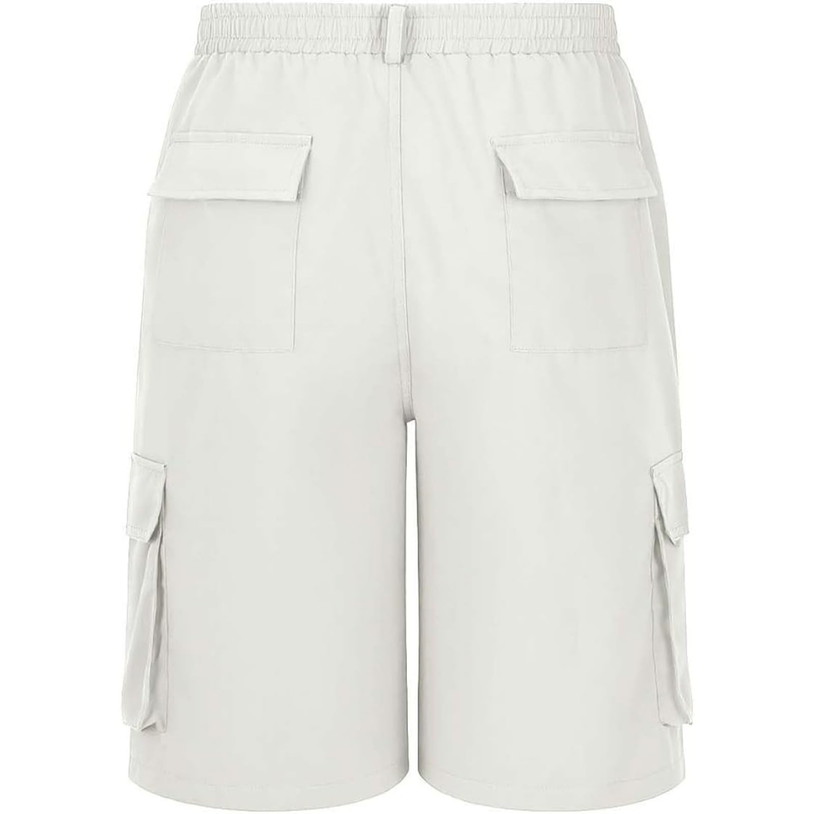 Pantaloncini da trekking da uomo, estivi, elasticizzati, da lavoro, con