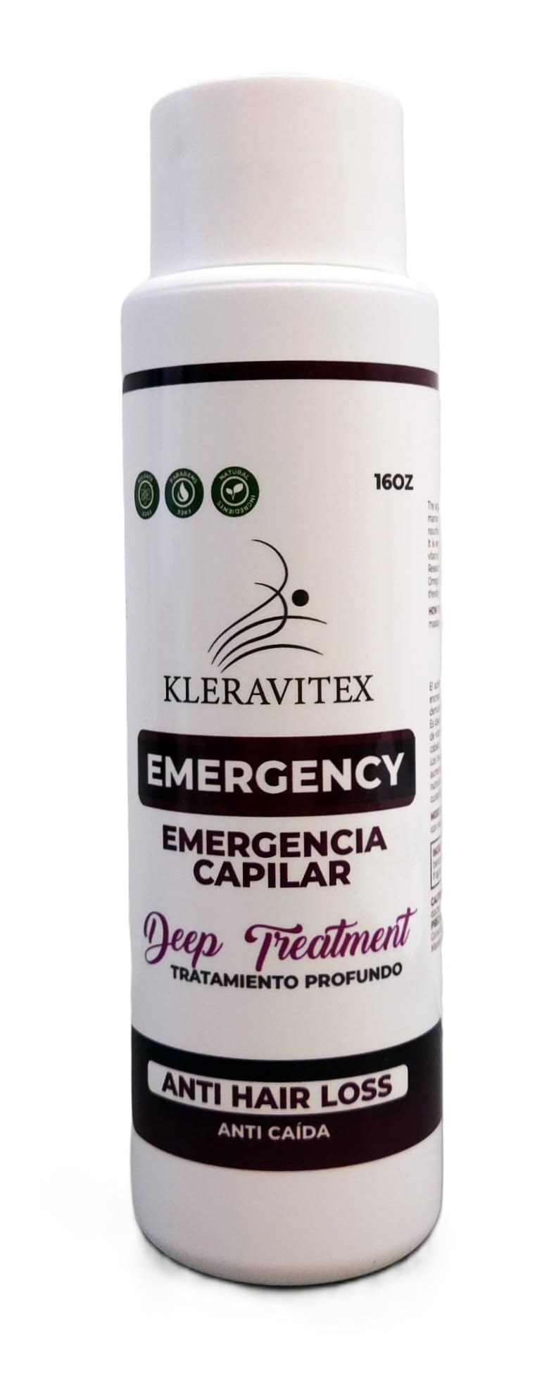 Kleravitex Emergencee Treatment For Hair - Polymedic Reconstructor - Perfect For Damaged and Colored Hair - Emergencia Capilar Tratamiento Reconstructor 16 oz.