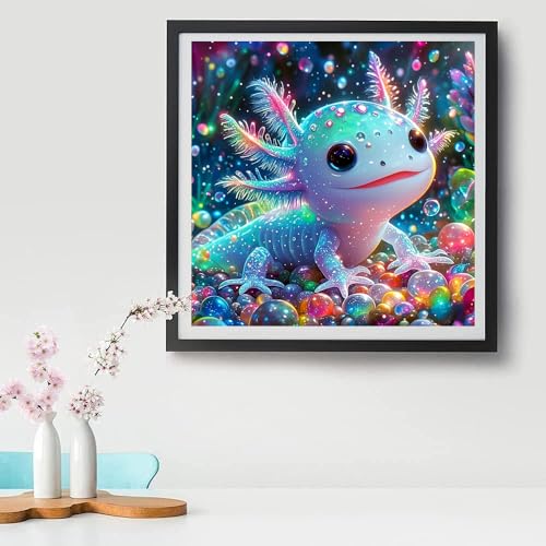 Image of Salamander Cross Stitch Kits for Adults - Embroidery Kits for Beginners Adults,11 CT Patterns Dimensions Counted Cross Stitch Kits for Adults Arts Craft 13.8x13.8 inch