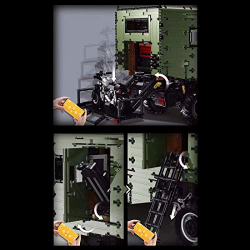 Onenineten Technik LKW Wohnmobil Bausteine, 2.4Ghz/APP RC Groß LKW Klemmbausteine Technik Bauset mit Fernbedienung und 9… – Bild 5