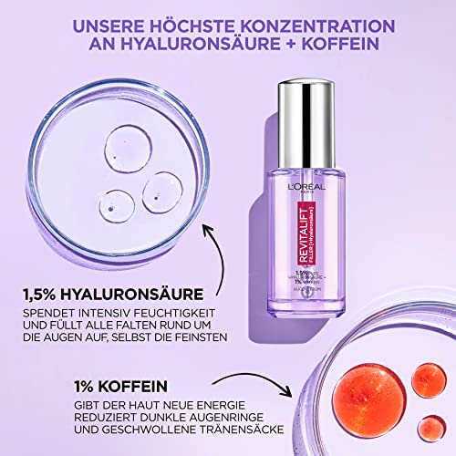L'Oréal Paris Augenserum mit 1,5% Hyaluronsäure und 1% Koffein für eine strahlende Augenpartie, Mit kühlendem Kugel… - Image 4