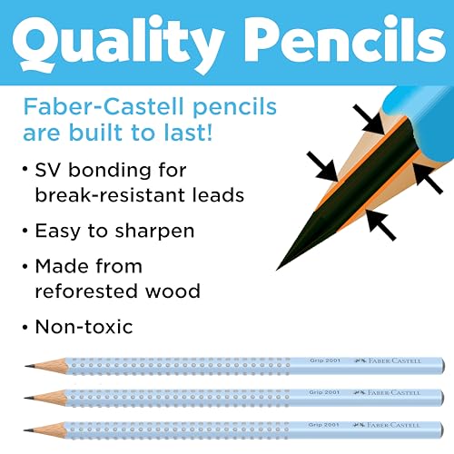 Set Lápices Grafito Faber-Castell Grip 2001 Sky Blue miniatura 5