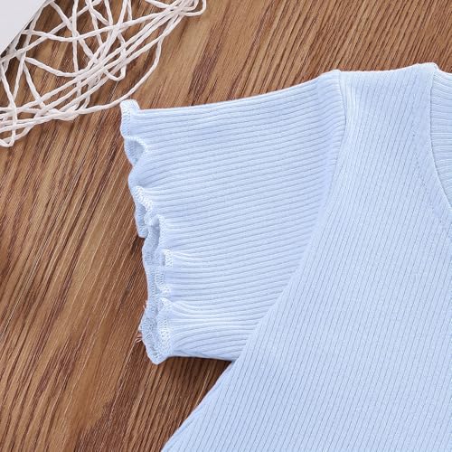 Image of Toddler Girl Clothes Summer Outfit Short Sleeve Shorts Set 12M-5T